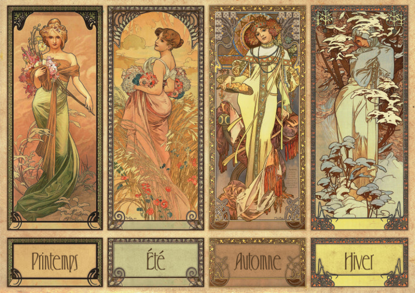 Seasons by Mucha Alphonse – 1000 Piece Jigsaw Puzzle (Dtoys)