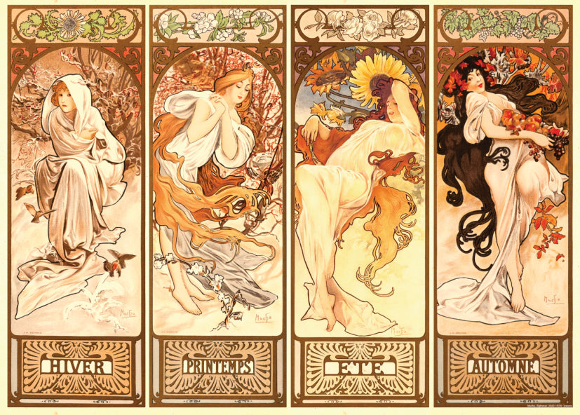 Seasons by Mucha Alfons – 1000 Piece Jigsaw Puzzle (DToys)