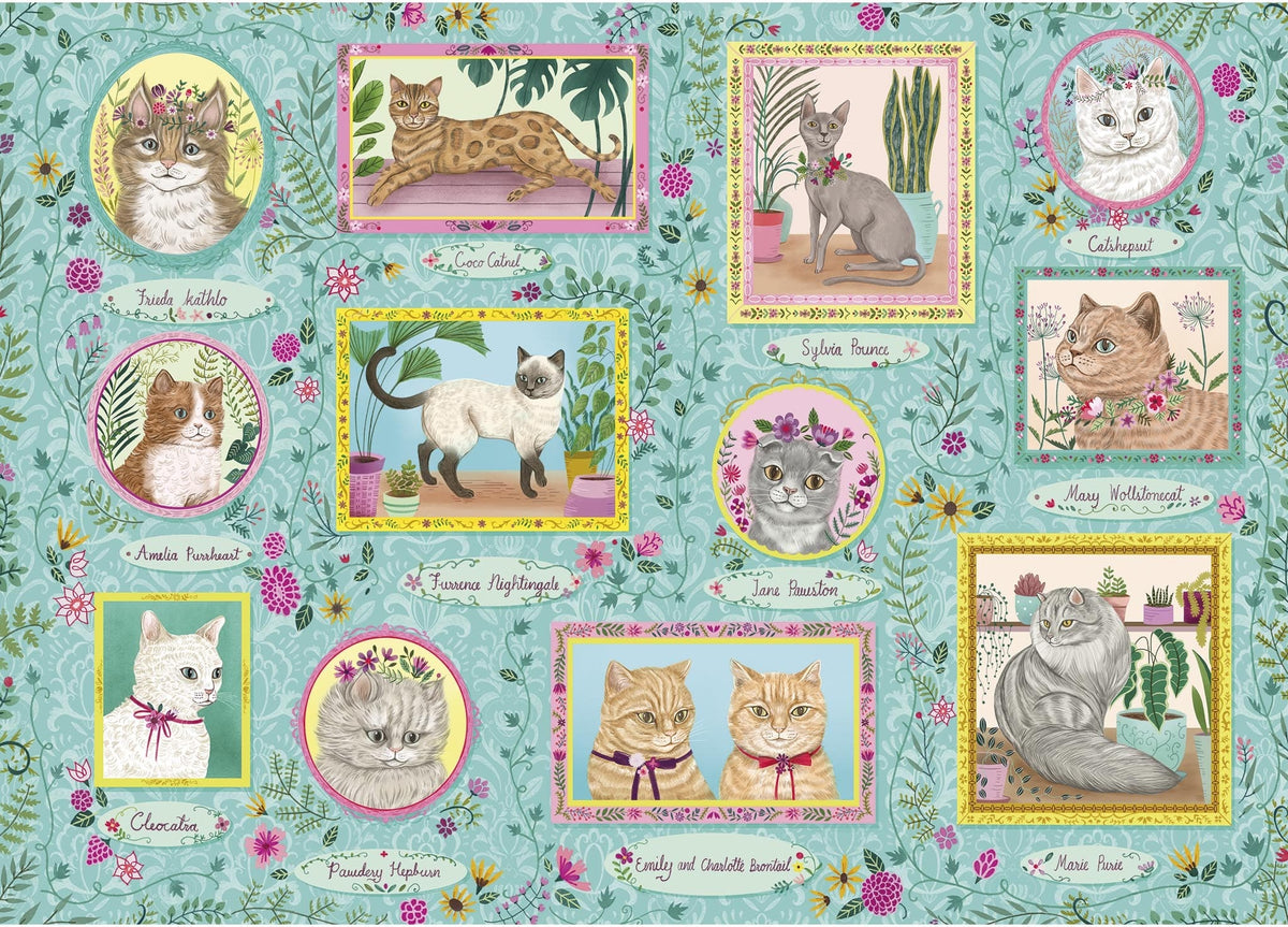 Artwork: Famous Felines – 1000 Piece Jigsaw Puzzle (Gibsons)