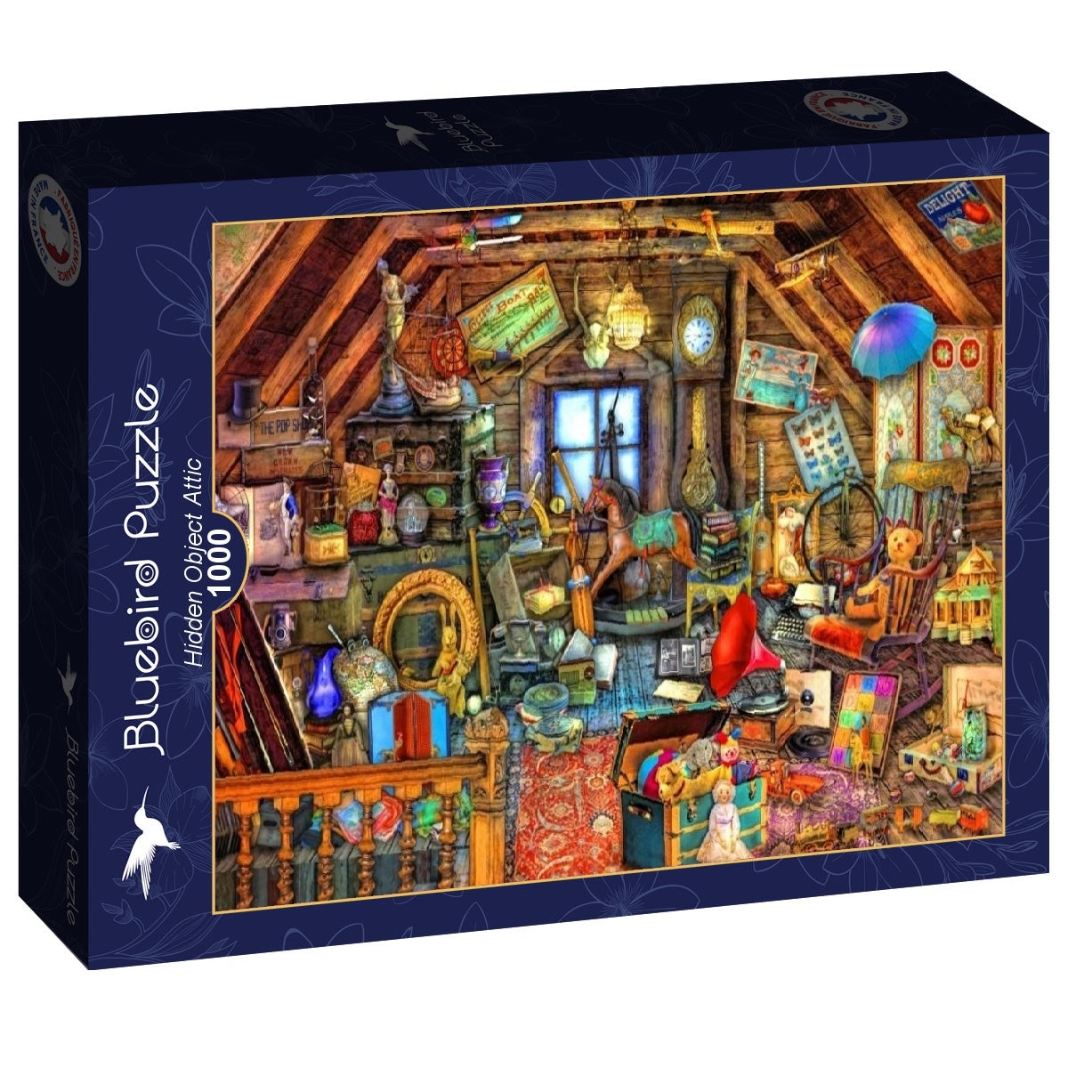 Hidden Object Attic - 1000 Piece Jigsaw Puzzle (Bluebird)