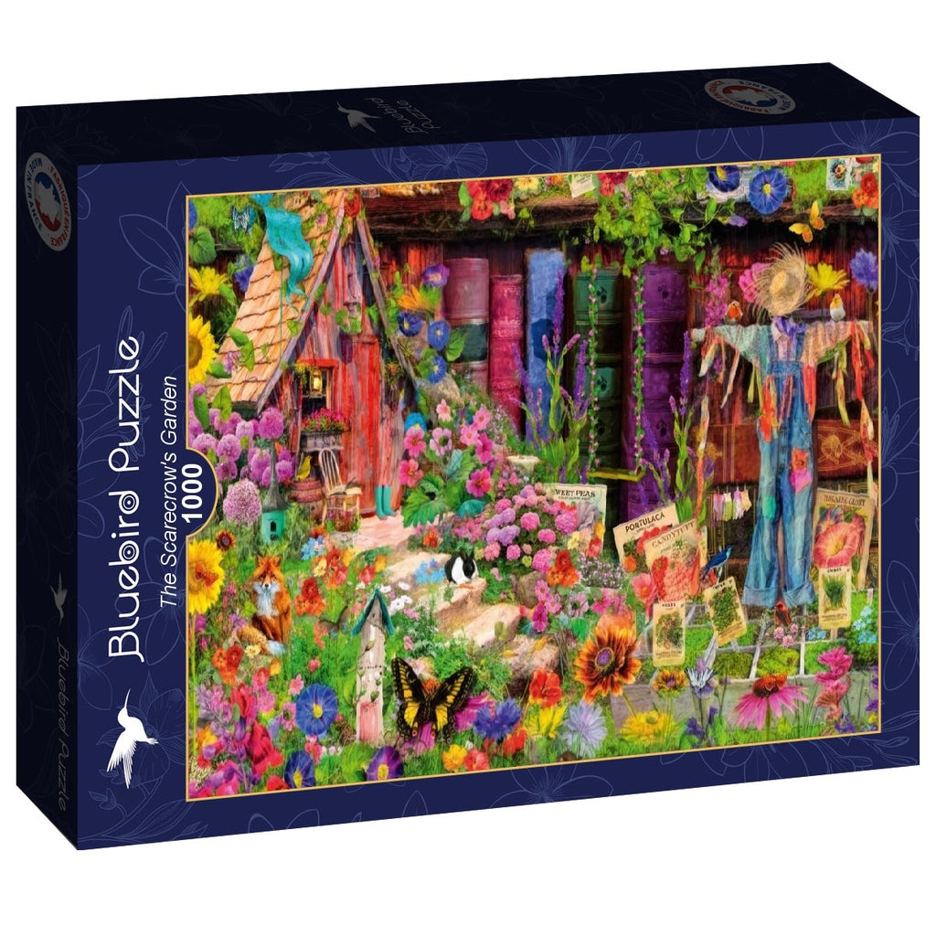 Box, turned right: The Scarecrow's Garden - 1000 Piece Jigsaw Puzzle (Bluebird)