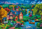 Colourful House near the Lake - 1000 Piece Jigsaw Puzzle (Bluebird)