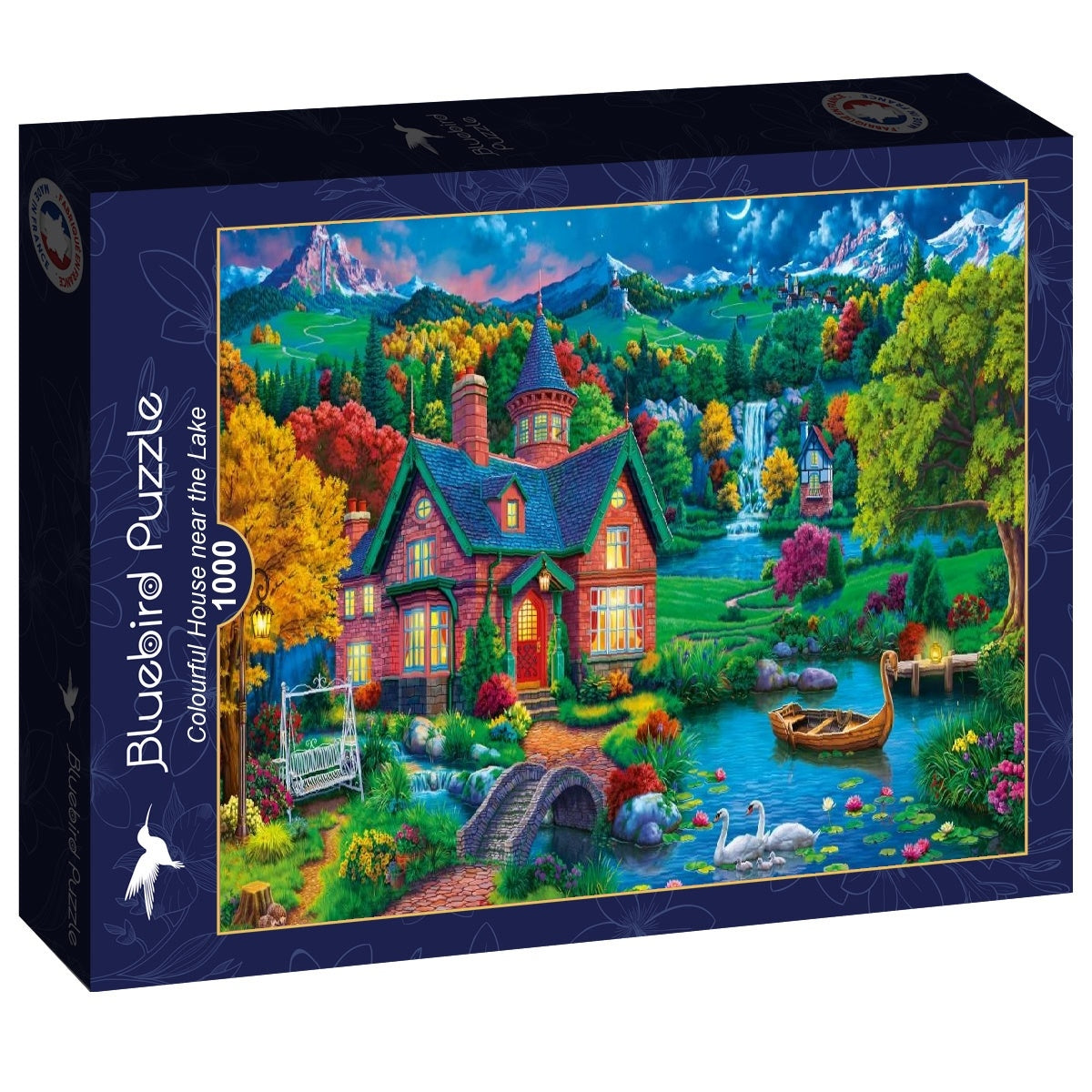 Colourful House near the Lake - 1000 Piece Jigsaw Puzzle (Bluebird)
