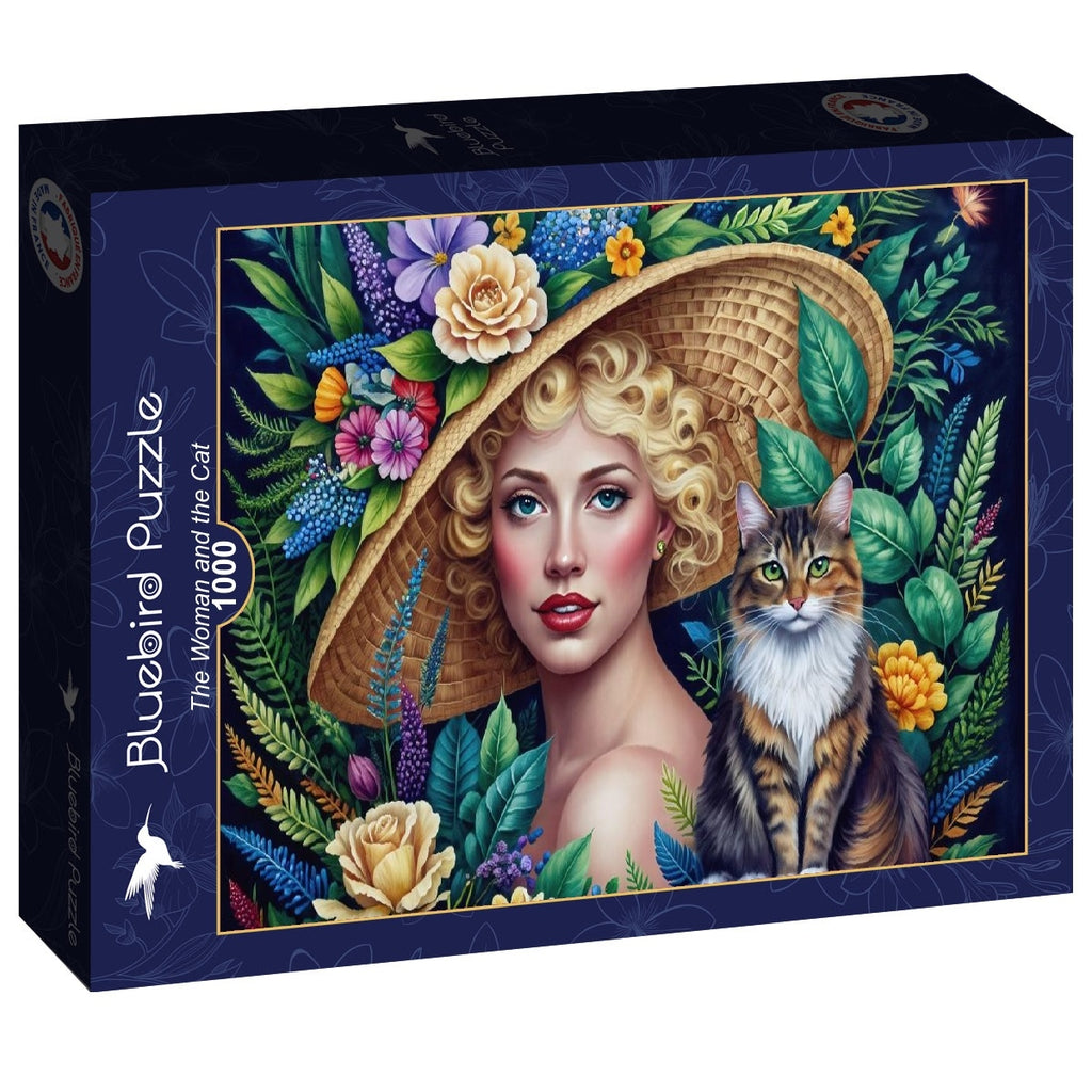 The Woman and the Cat - 1000 Piece Jigsaw Puzzle (Bluebird)