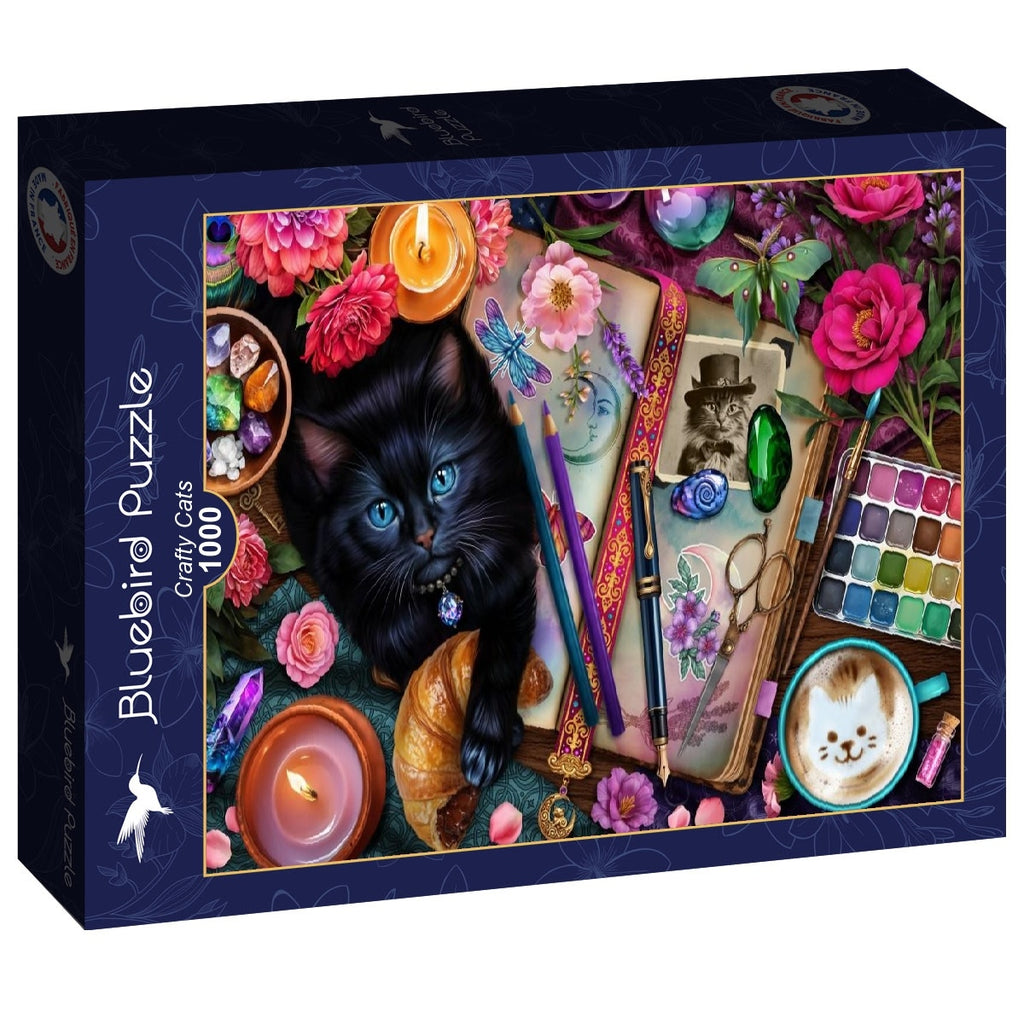 Crafty Cats - 1000 Piece Jigsaw Puzzle (Bluebird)