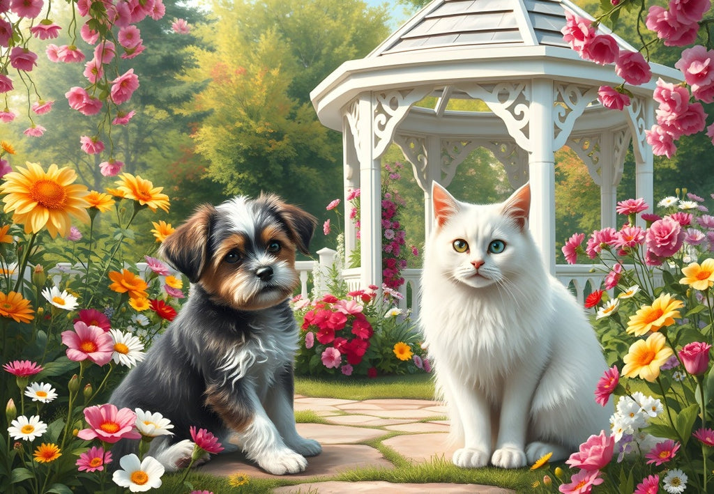 Companions in the Garden - 1000 Piece Jigsaw Puzzle (Bluebird)