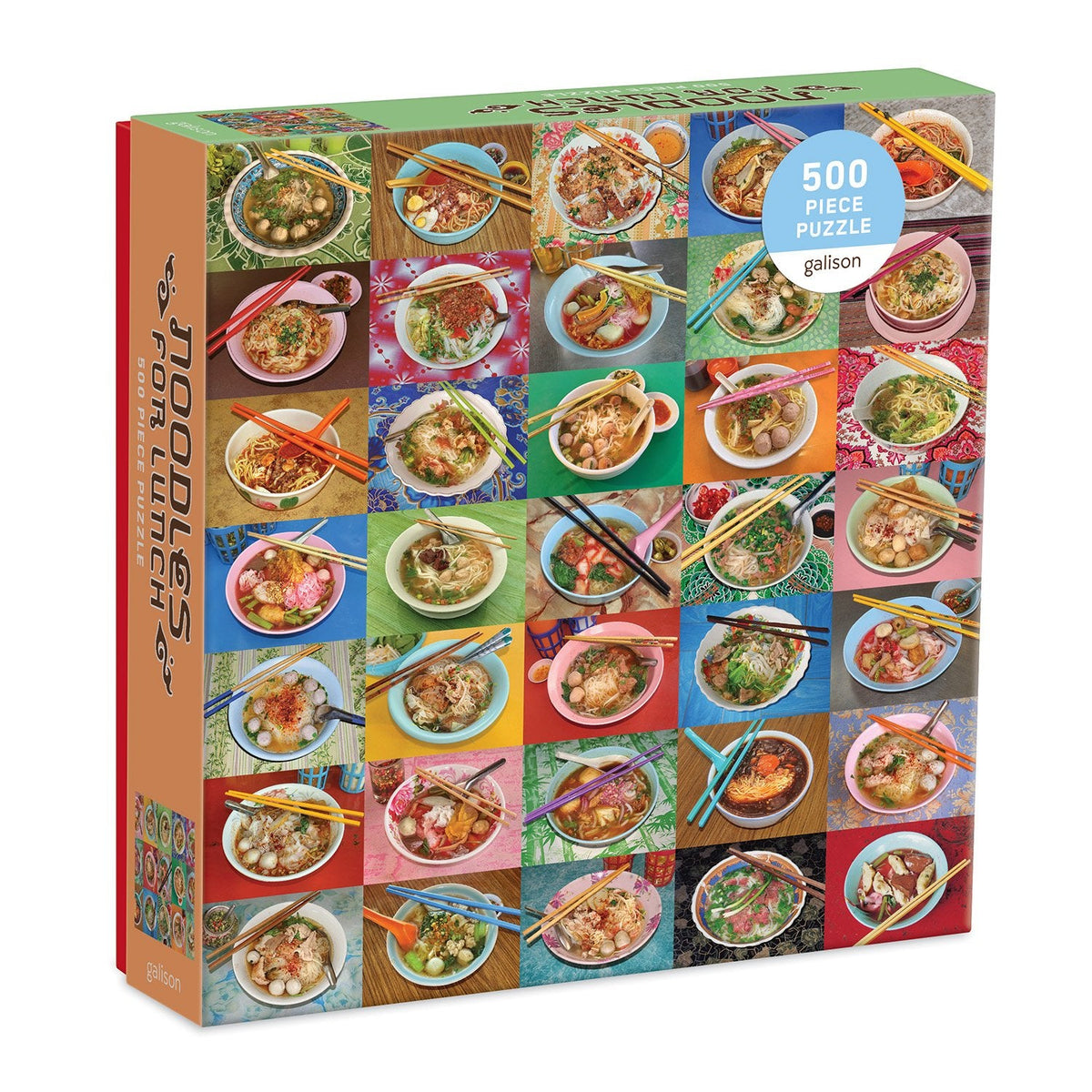 Box, turned right: Noodles for Lunch – 500 Piece Jigsaw Puzzle (Galison)