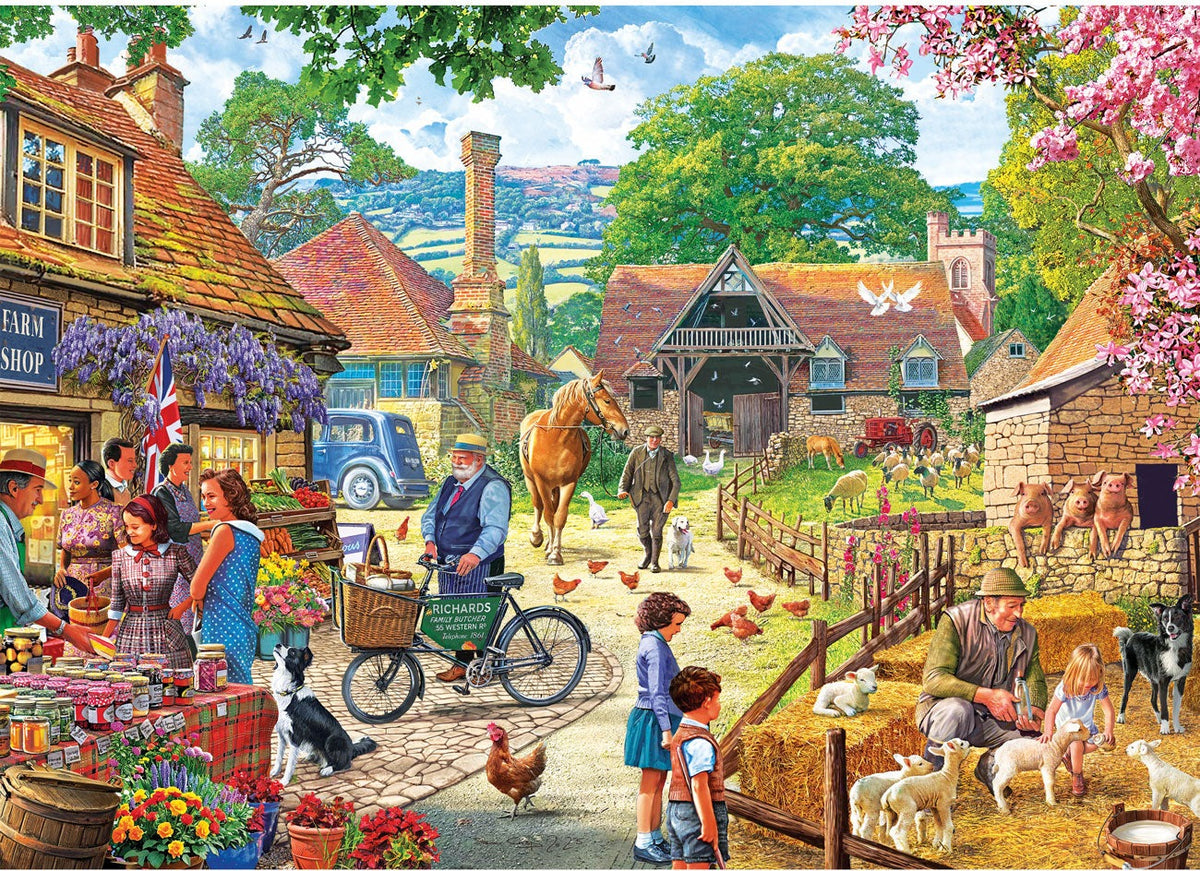 Artwork: The Farm Shop by Steve Crisp - 1000 Piece Jigsaw Puzzle (Gibsons)