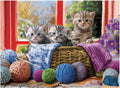 Artwork: Knittin' Kittens – 500 XXL Piece Jigsaw Puzzle (Eurographics)