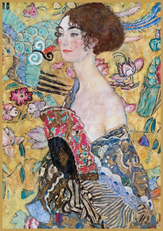 Artwork: Lady With Fan by Klimt – 1000 Piece Jigsaw Puzzle (Piatnik)