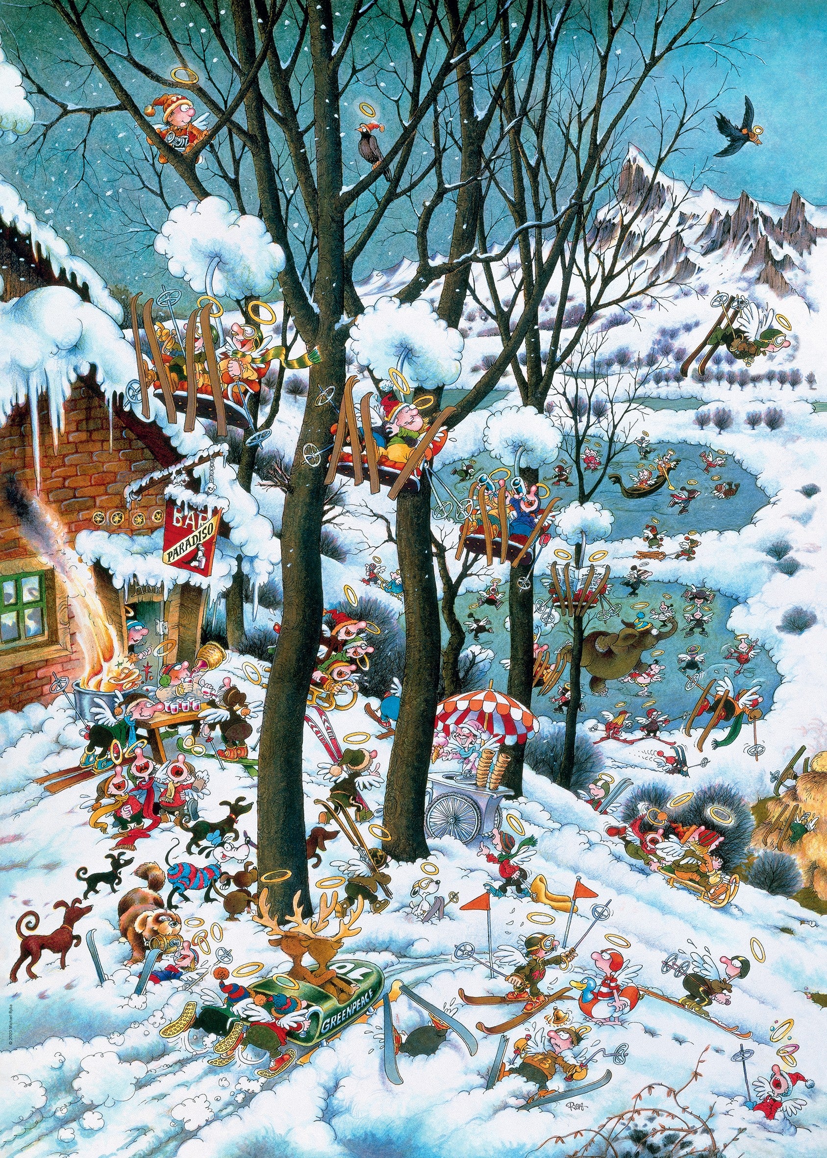 Paradise in Winter by Michael Ryba – 1000 Piece Jigsaw Puzzle (Heye)