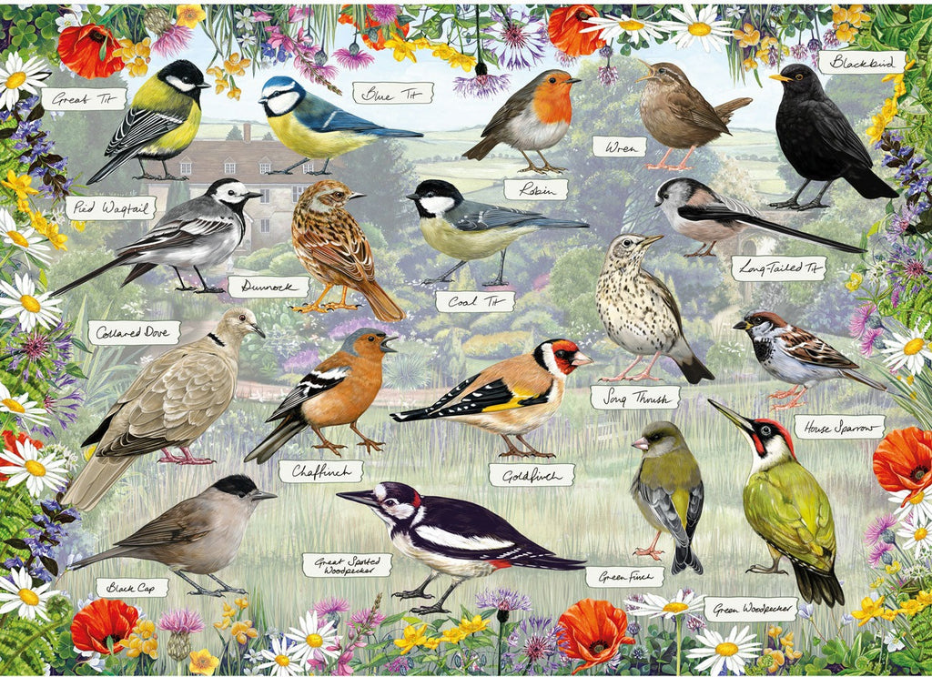 Artwork: RSPB: Blissful Birds - 1000 Piece Jigsaw Puzzle (Gibsons)