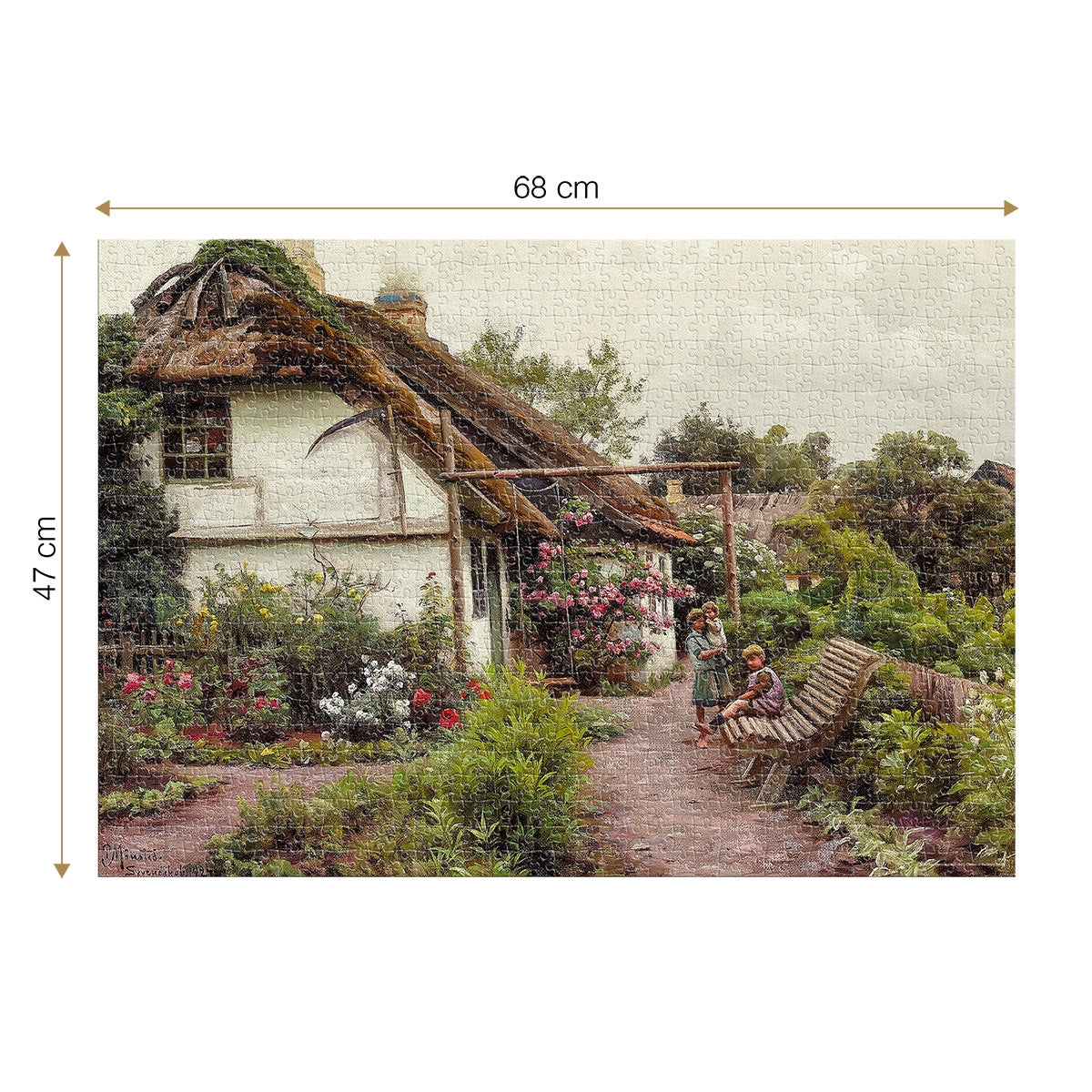 Children in the Flower Garden by Peder Mørk Mønsted – 1000 Piece Jigsaw Puzzle (DToys)