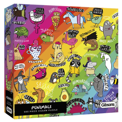 Gibsons - Punimals - 500 Piece Jigsaw Puzzle