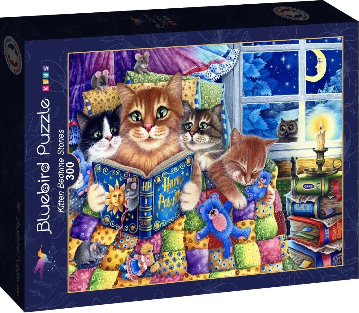Kitten Bedtime Stories - 300 Piece Jigsaw Puzzle (Bluebird)
