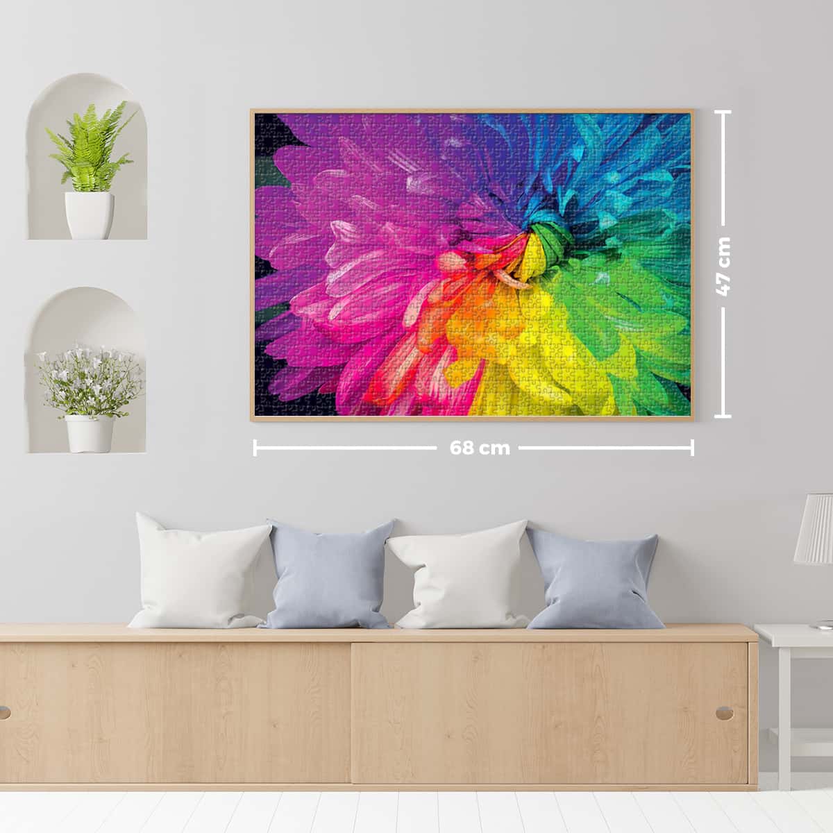 Rainbow Flower – 1000 Piece Jigsaw Puzzle (Roovi)