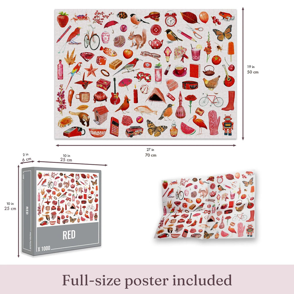 Size guide: Red – 1000 Piece Jigsaw Puzzle (Cloudberries)