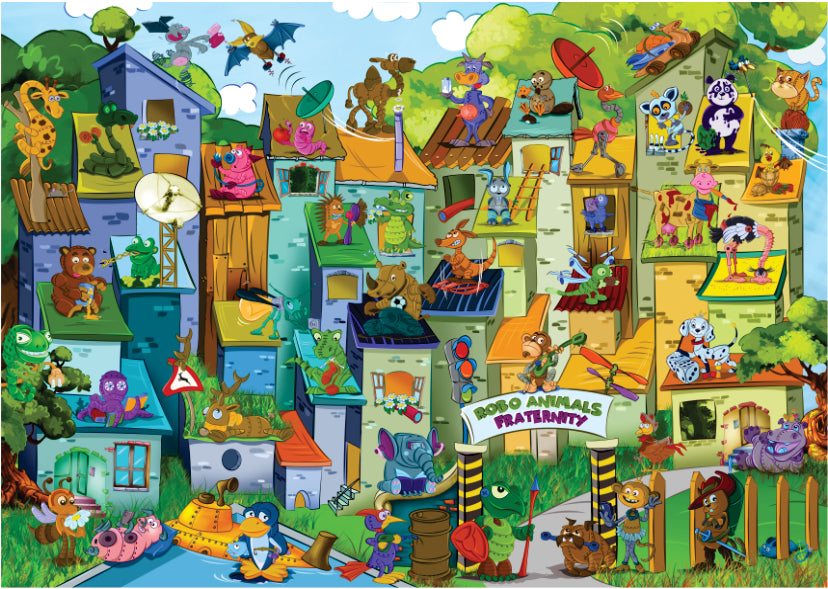 Robo Animals – 1000 Piece Jigsaw Puzzle (Roovi)