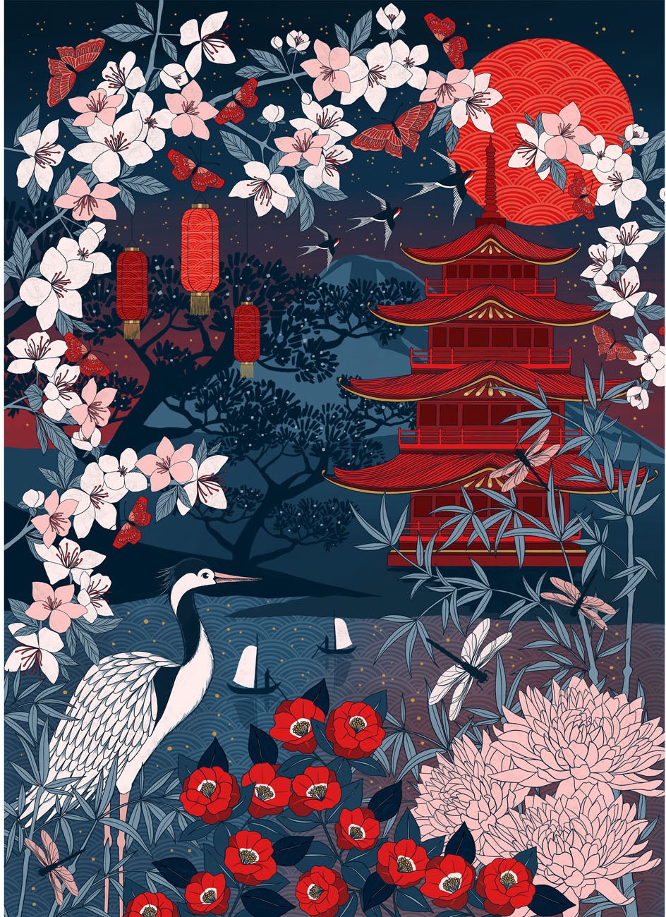 Artwork: Sakura Heights The Art File - 1000 Piece Jigsaw Puzzle (Gibsons)