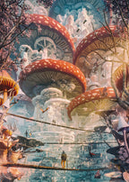 Shroomland by Gal Barkan – 1000 Piece Jigsaw Puzzle (Heye Future Cities Collection)