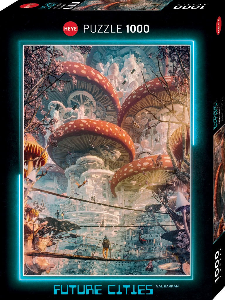 Shroomland by Gal Barkan – 1000 Piece Jigsaw Puzzle (Heye Future Cities Collection)