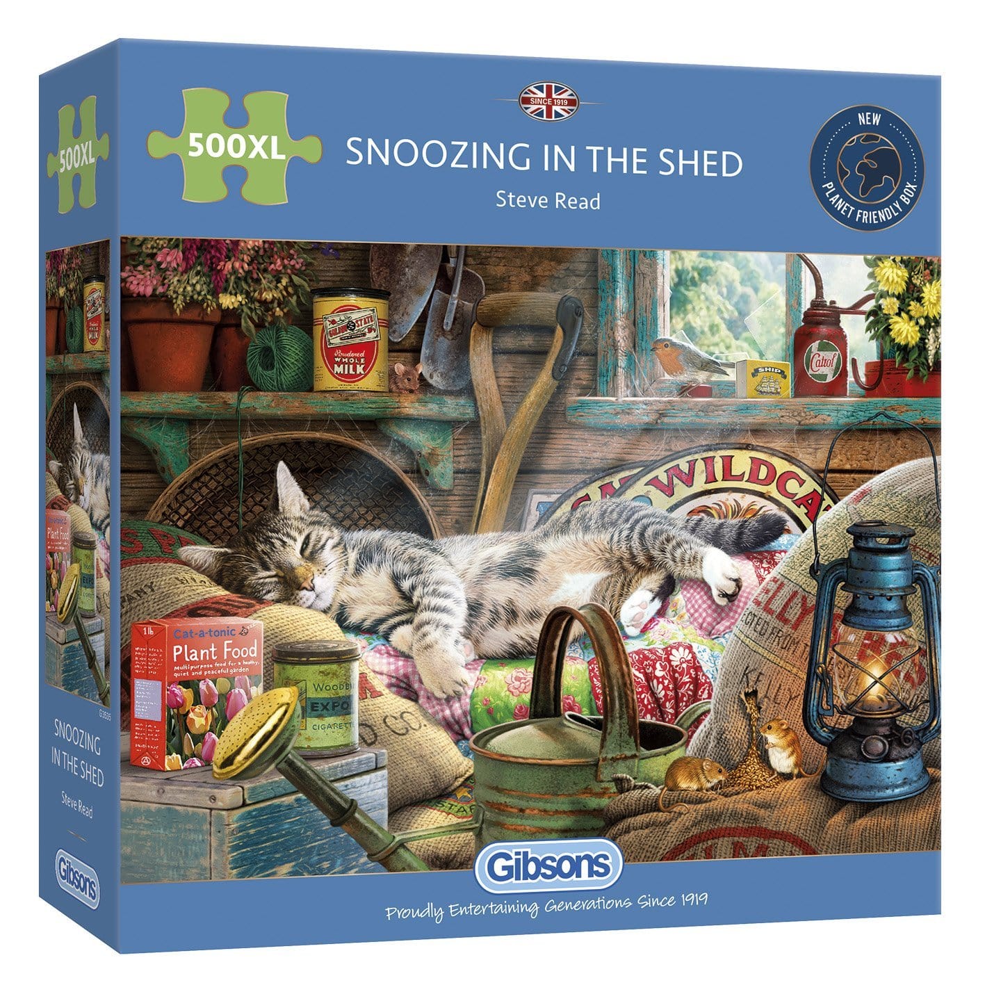 Gibsons - Snoozing in the Shed - 500 XL Piece Jigsaw Puzzle