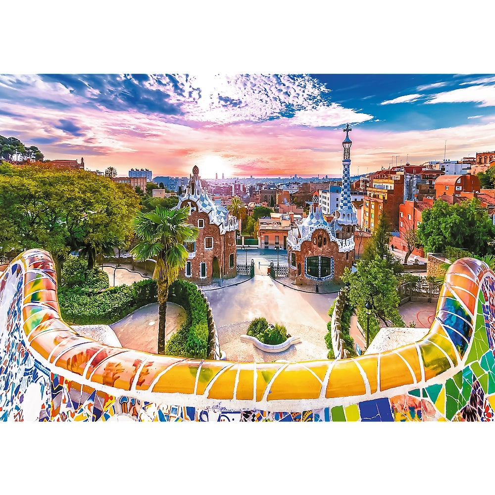 Sunset over Barcelona, Spain – 1000 Piece Jigsaw Puzzle (Trefl)