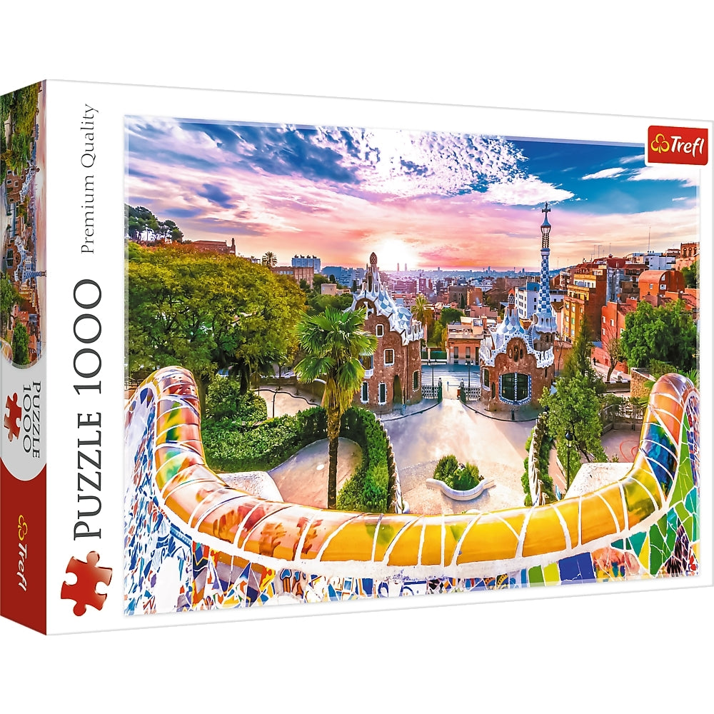 Sunset over Barcelona, Spain – 1000 Piece Jigsaw Puzzle (Trefl)