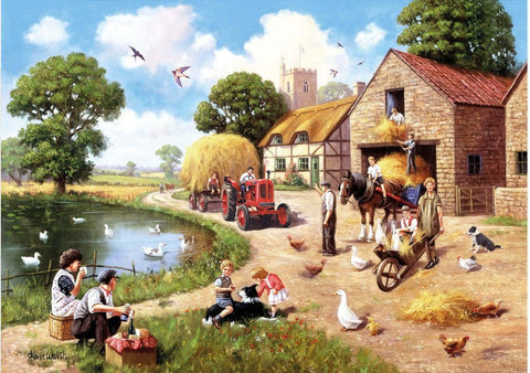 Artwork: Harvest Time by Kevin Walsh – 1000 Piece Jigsaw Puzzle (Kidicraft)