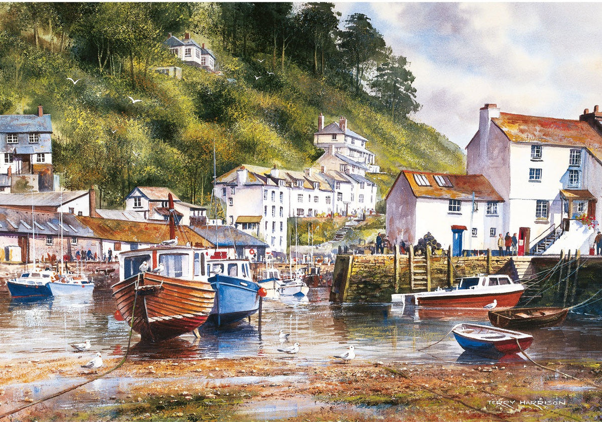 Artwork, puzzle 1 of 4: Cornwall By The Sea by Terry Harrison - 4 x 500 Piece Jigsaw Puzzle (Gibsons)