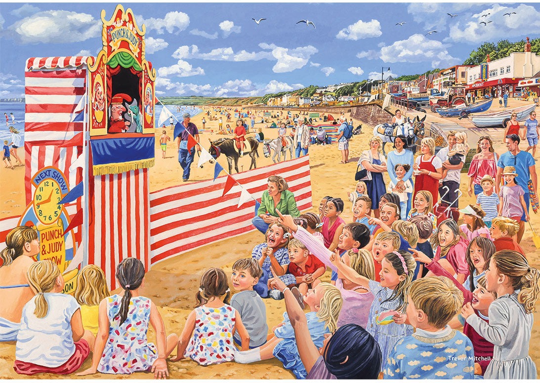 Artwork, puzzle 4 of 4: Beside the Seaside by Trevor Mitchell - 4x500 Piece Jigsaw Puzzle (Gibsons)