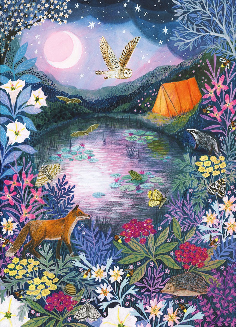 Artwork: Nighttime at the Lake by Lee Foster-Wilson - 1000 Piece Jigsaw Puzzle (Gibsons)