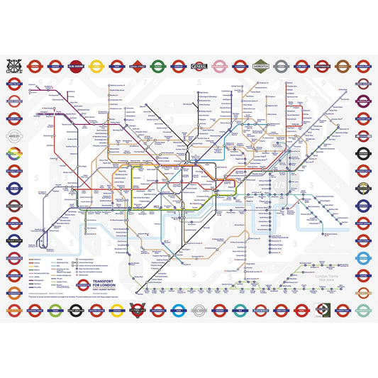 Gibsons - TfL London Tube Map - 500 Piece Jigsaw Puzzle
