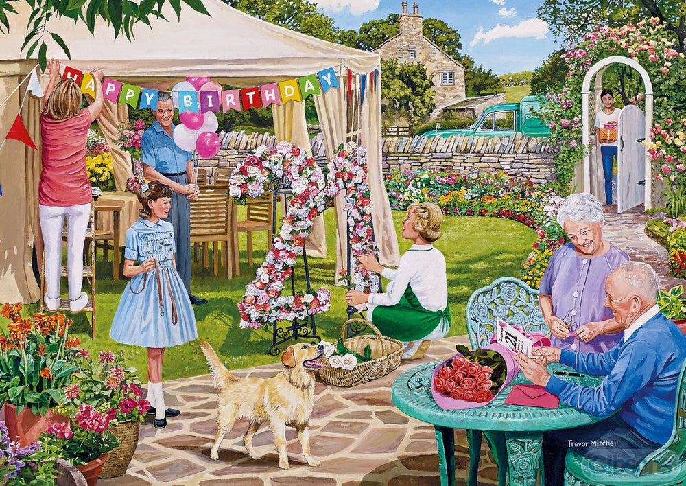 The Florist's Round – 4 x 500 Piece Jigsaw Puzzles (Gibsons)