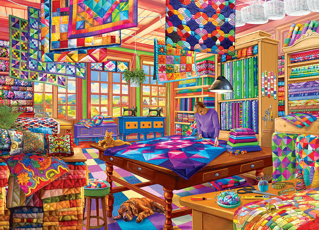 The Quilt Workshop – 1000 Piece Jigsaw Puzzle (Eurographics)