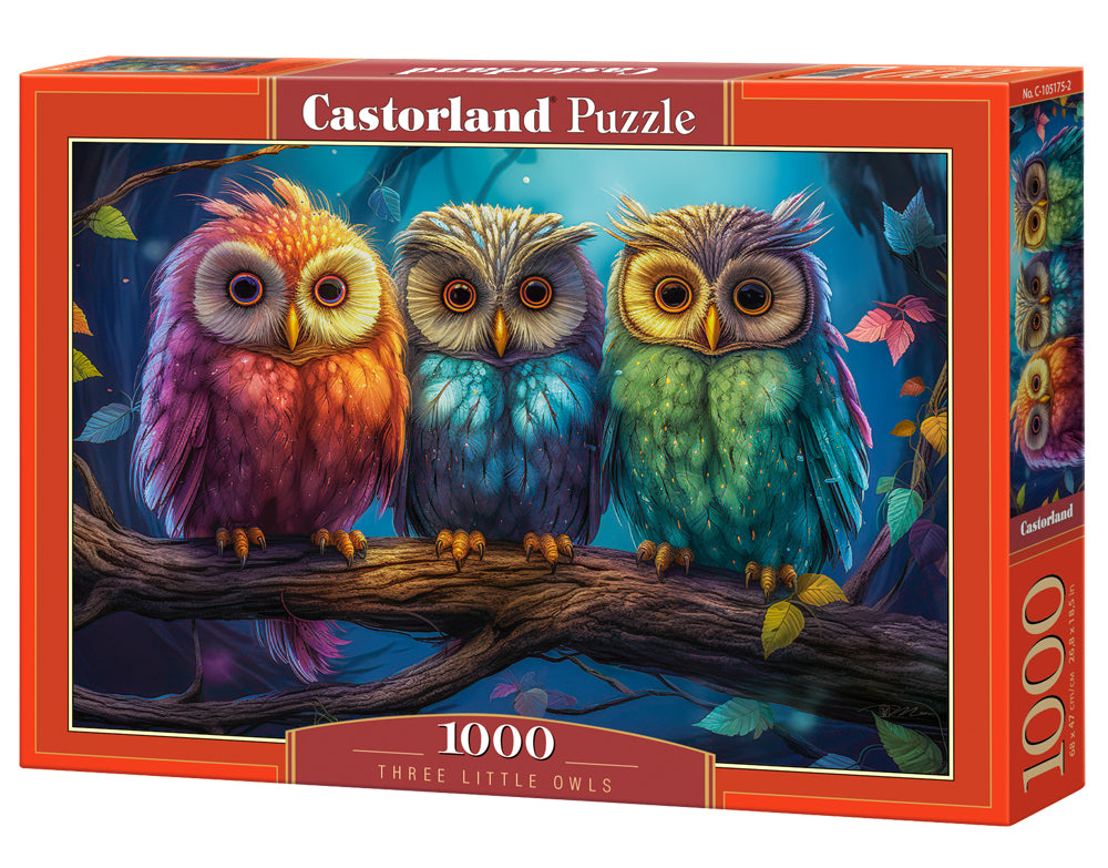 Three Little Owls - 1000 Piece Jigsaw Puzzle (Castorland)