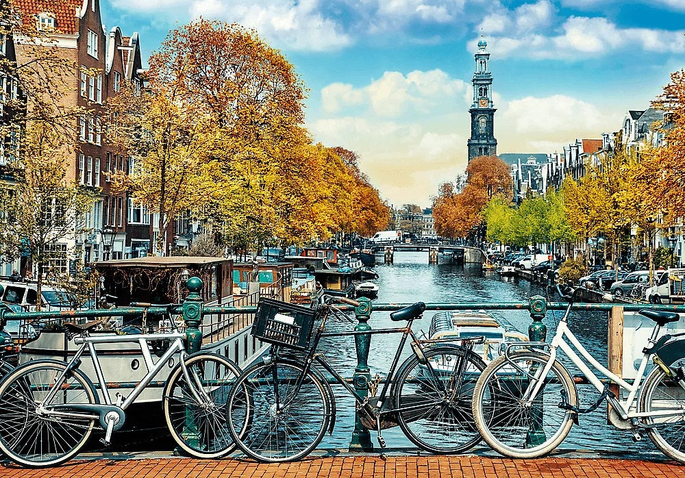 Autumn in Amsterdam, The Netherlands – 1000 Piece Jigsaw Puzzle (Trefl Prime)