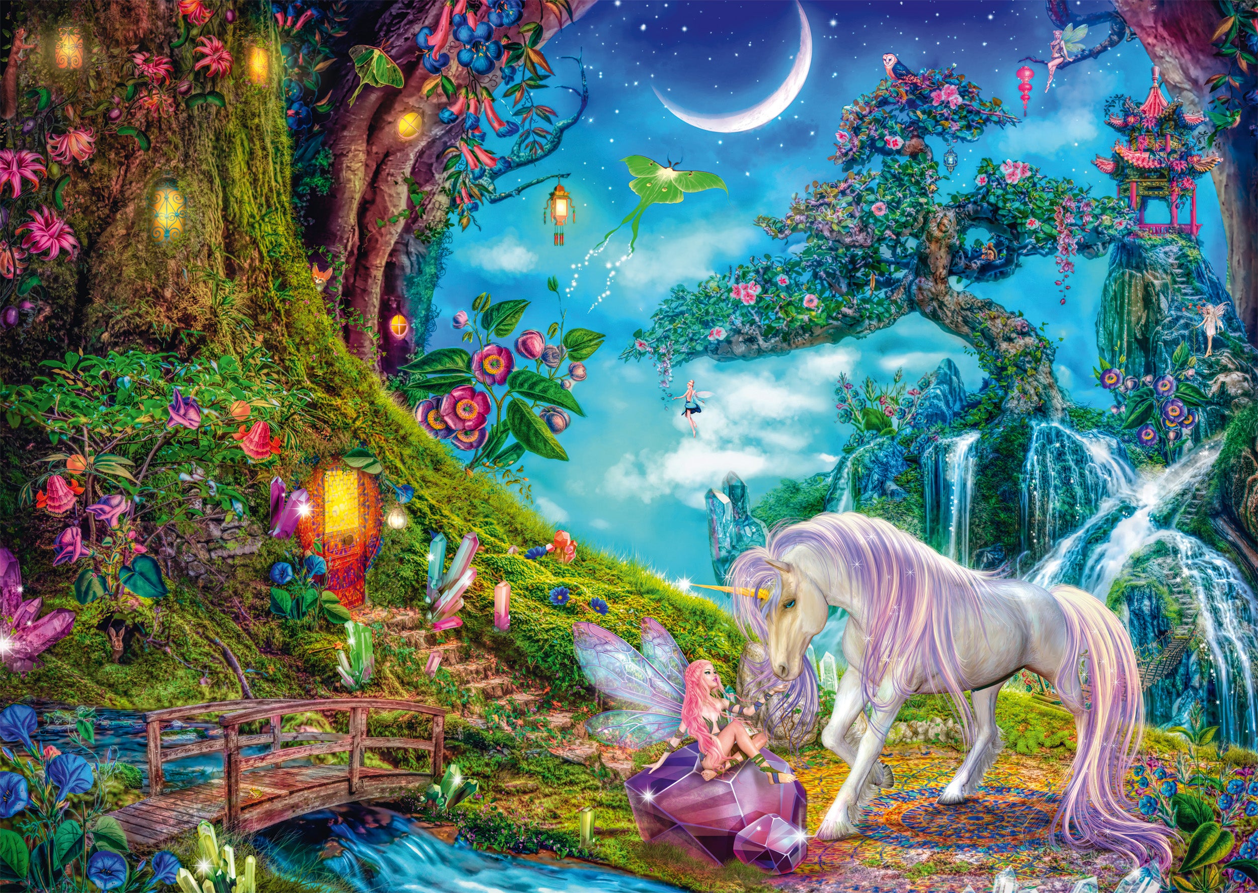 Unicorn and Elf Among the Trees – 1000 Piece Jigsaw Puzzle (Schmidt)