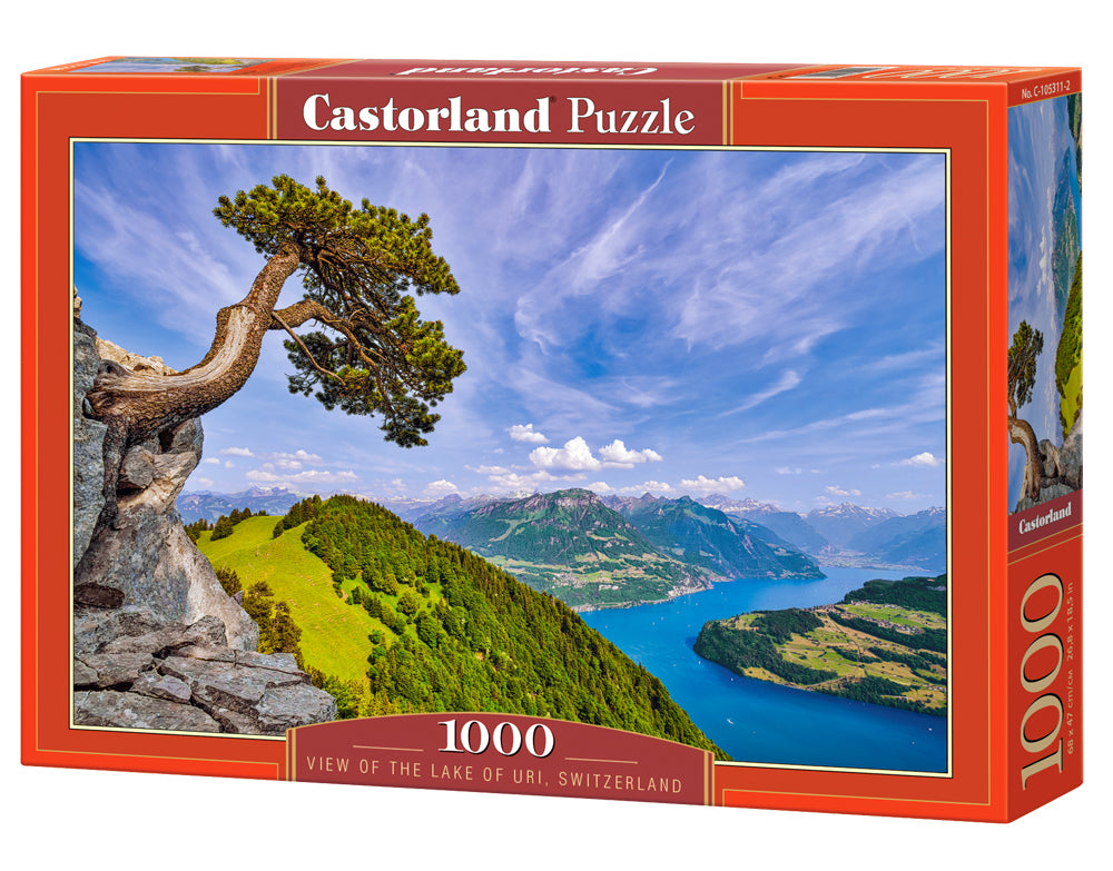 View of the Lake of Uri, Switzerland - 1000 Piece Jigsaw Puzzle (Castorland) - Completed Puzzle