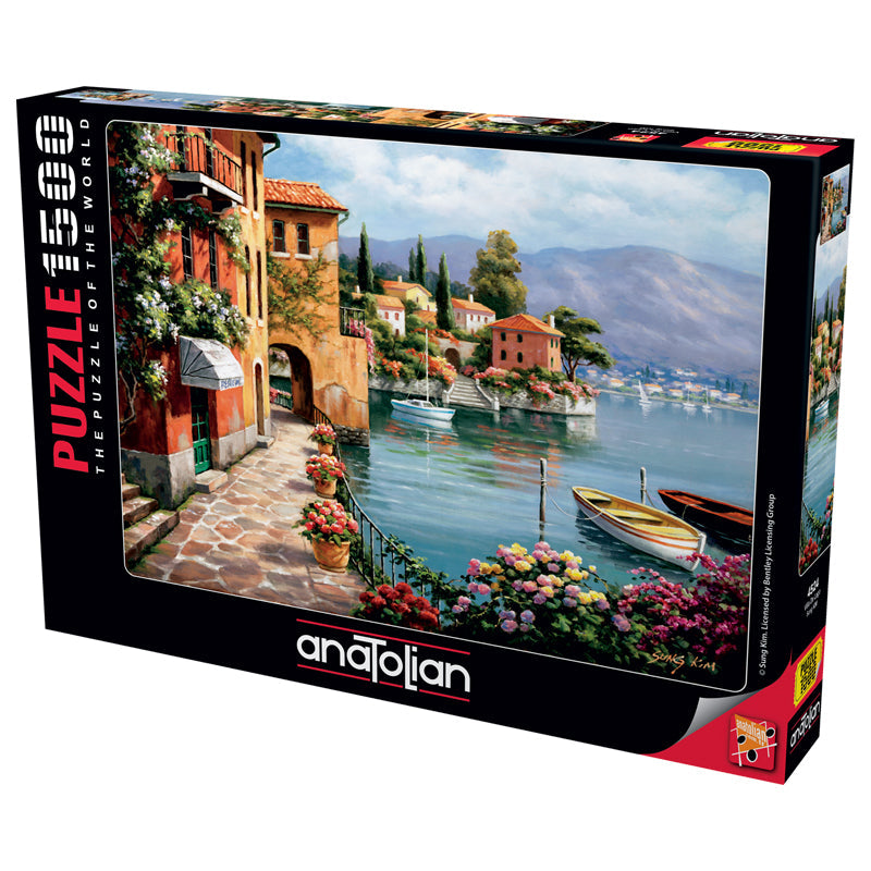 Box, turned left: Villa De Lago – 1500 Piece Jigsaw Puzzle (Anatolian)