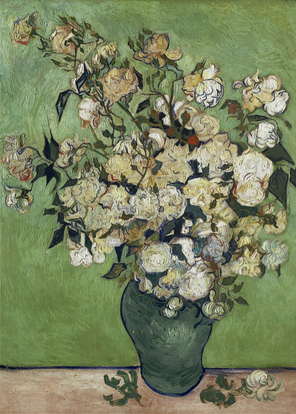 Pink Roses in a Vase by Vincent Van Gogh – 1000 Piece Jigsaw Puzzle (DToys)