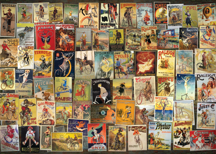 Vintage Collage: Bicycle – 1000 Piece Jigsaw Puzzle (Dtoys)