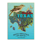 Howdy from Texas Mini Shaped Map Puzzle - 100 Piece Jigsaw Puzzle (Galison)