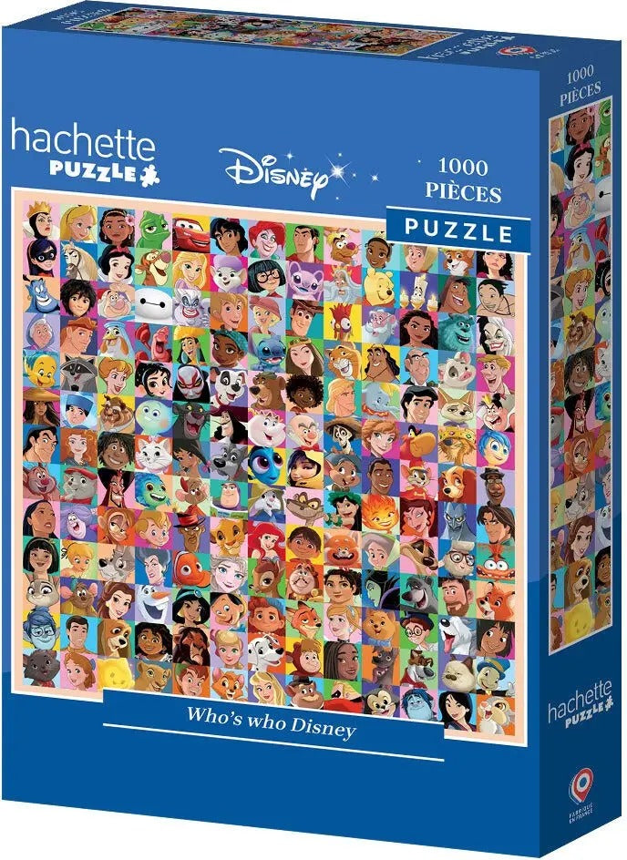 Box, turned left: Who's Who Disney - 1000 Piece Jigsaw Puzzle (Hachette)