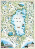 Artwork: Lake Tahoe by Xplorer Maps – 1000 Piece Jigsaw Puzzle (MasterPieces)