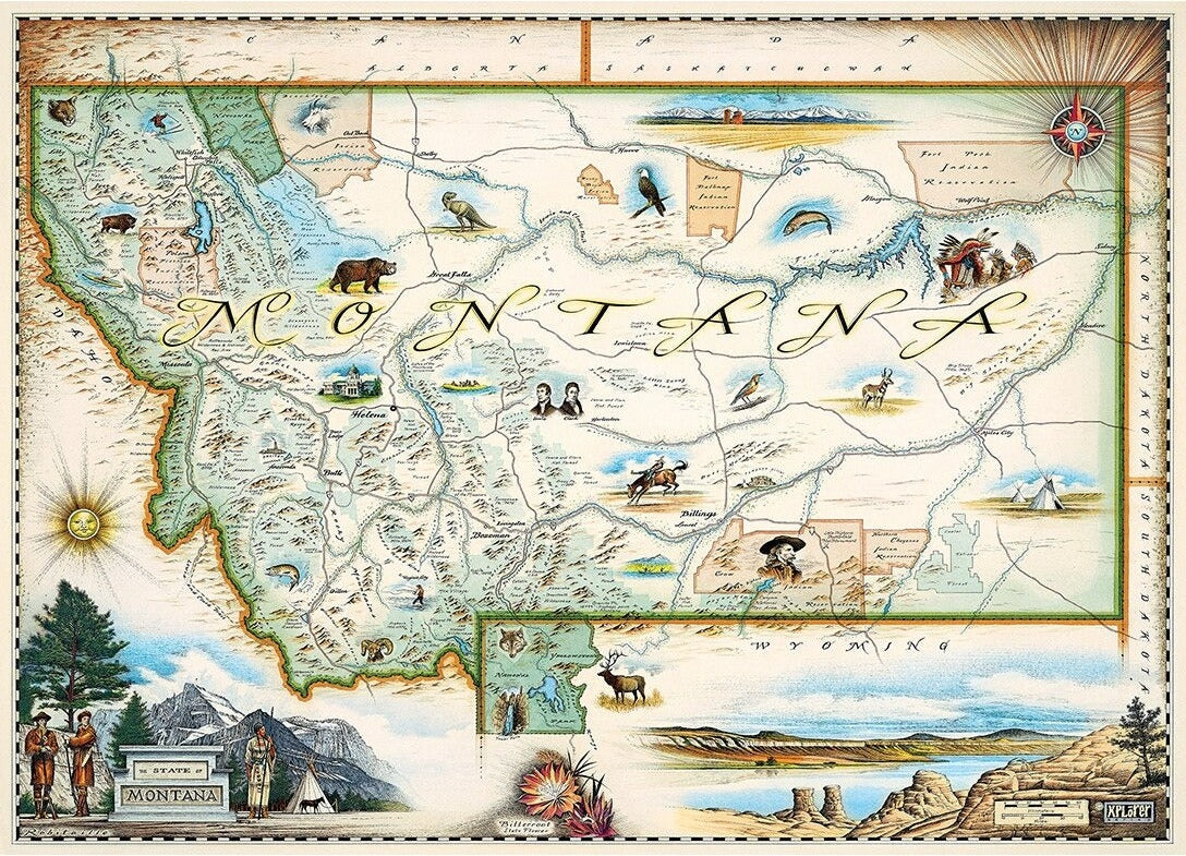 Artwork: Montana by Xplorer Maps – 1000 Piece Jigsaw Puzzle (MasterPieces)