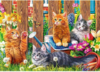 Artwork: Kittens In The Garden – 500 Piece Jigsaw Puzzle (Trefl)