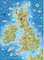 Artwork: JigMap Great Britain and Ireland – 250 Piece Jigsaw Puzzle (Gibsons)