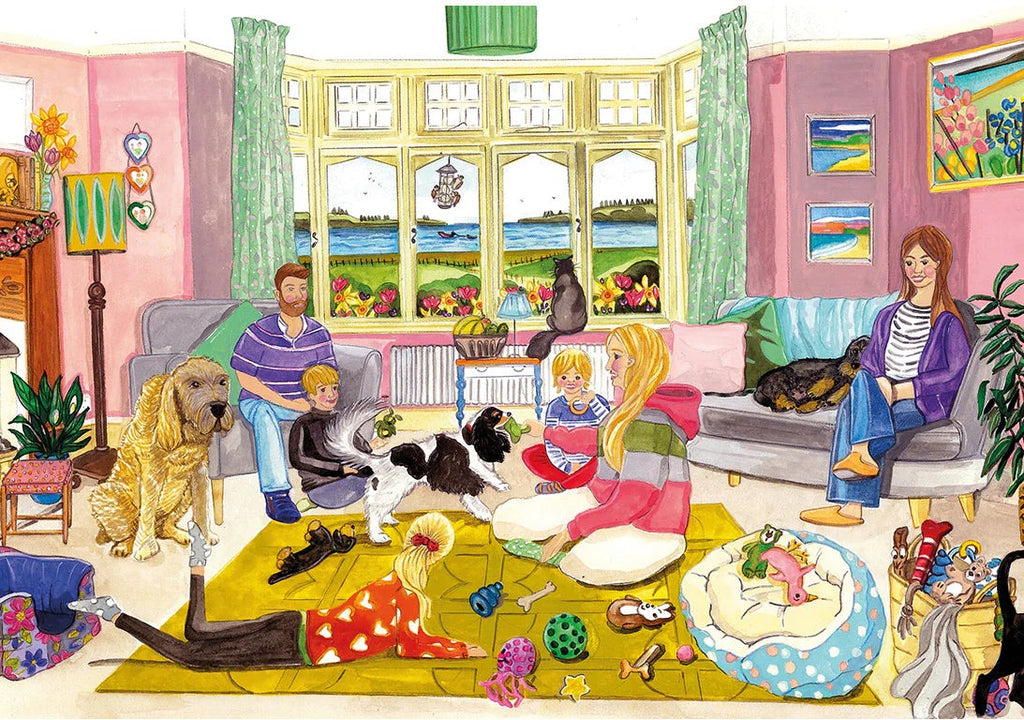 Artwork, puzzle 3 of 4: A Dog's Life by Elizabeth Blustin - 4 x 500 Piece Jigsaw Puzzle (Gibsons)