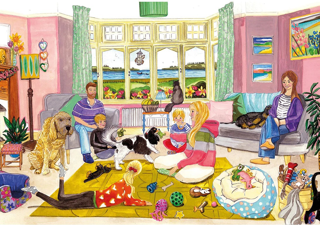 Artwork, puzzle 3 of 4: A Dog's Life by Elizabeth Blustin - 4 x 500 Piece Jigsaw Puzzle (Gibsons)
